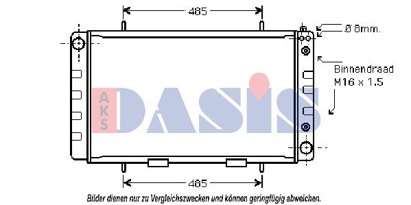 AKS DASIS Радиатор, охлаждение двигателя 370025N